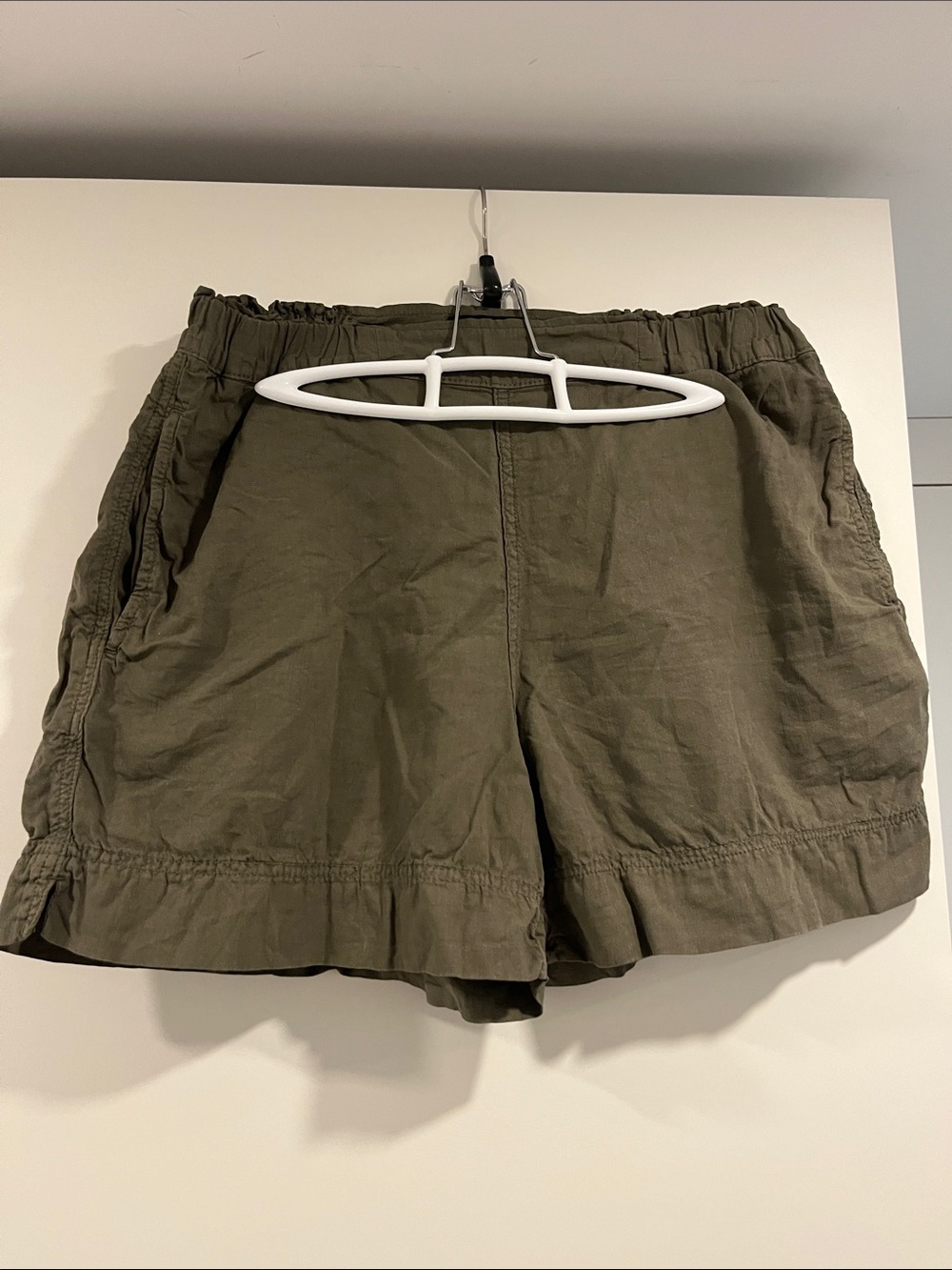 Finisterre Olive Green Women's Hemp and Cotton Blend Shorts
